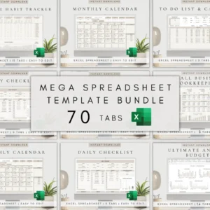 Excel Budget Planner Templates | Productivity Spreadsheet Excel Bundle