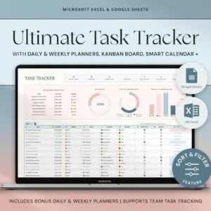 Task Tracker Spreadsheet Google Sheets Excel